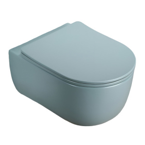 Унитаз подвесной AVS Диапазон безободковый, зеленый матовый