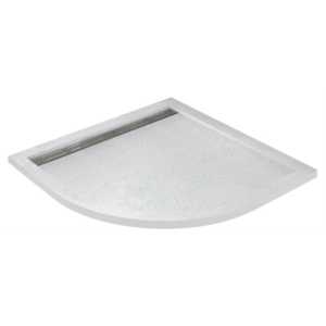 Поддон для душа Cezares Tray 100x100 белый, четверть круга, искуственный мрамор, без сифона