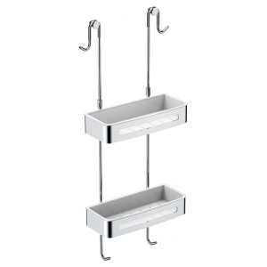 Полка AVS Kori, 30 см, хром, двухъярусная