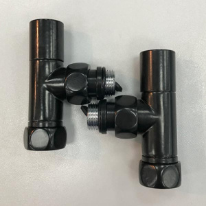 ZZ4708 Вентиль 3/4"х1/2" г/ш (пара) круг 9005 черный матовый TERMINUS